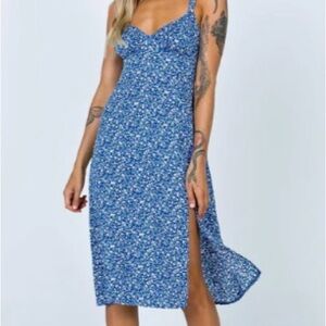 Princess Polly Blue Floral Midi Dress